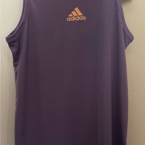 Adidas Lavender Sleeveless Top with Orange Logo